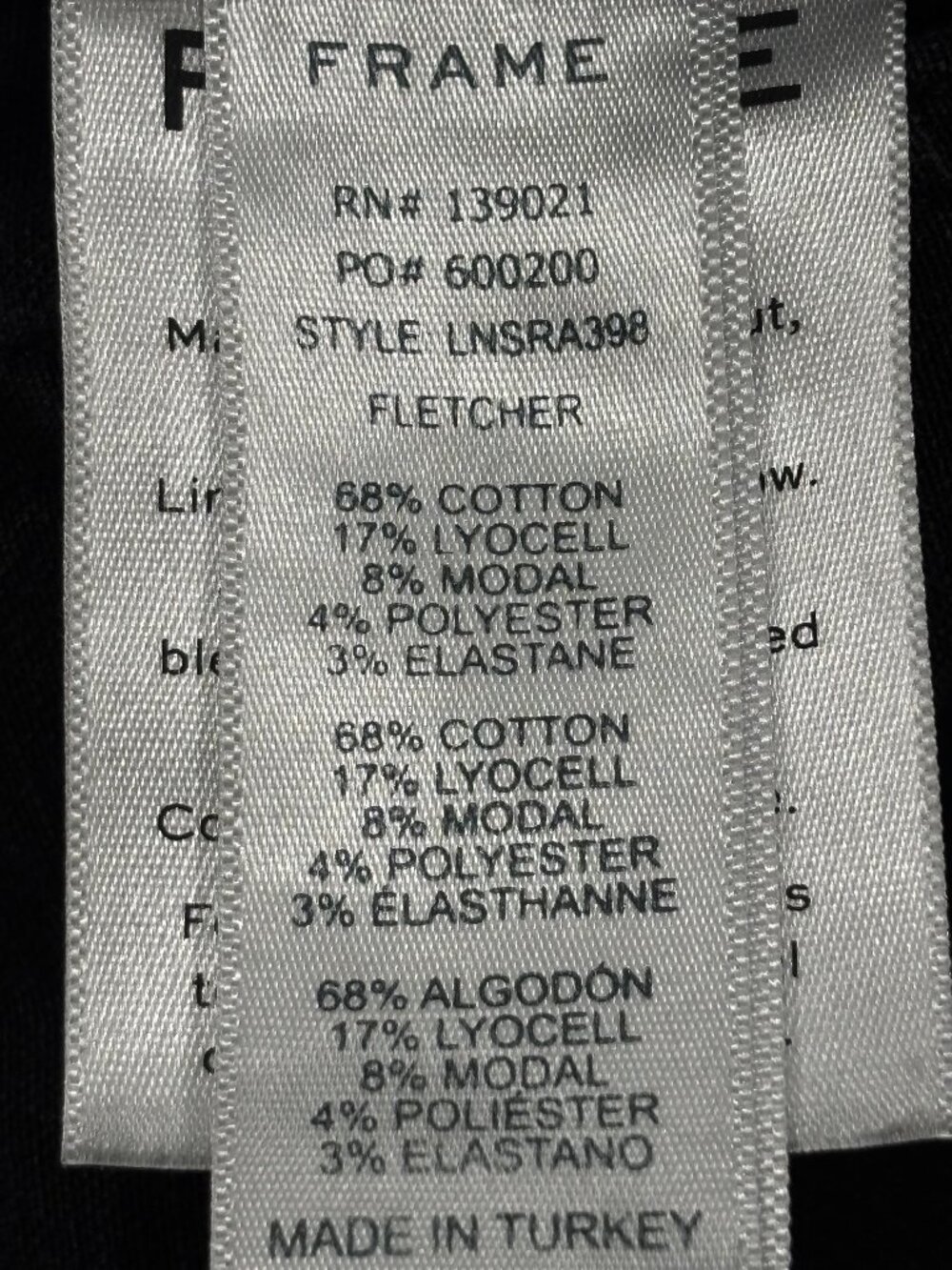 28 Frame Le Nouveau Straight Jeans Black Denim Straight Leg Raw Hem Frayed Dark - Picture 8 of 11